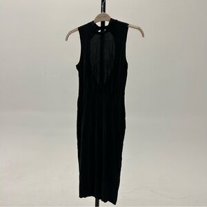 Black Halter Sheath Knee-Length Dress
